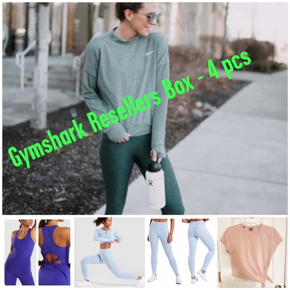 Gymshark Resellers Box 4 pcs Misc Sizes NWOT